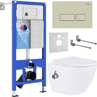 Roxen Antares Bidet в комплекте с инсталляцией StounFix Dual Fresh 6 в 1 966690 (кнопка: бежевый) Image #2