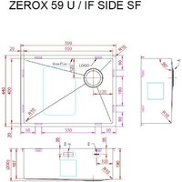 Кухонная мойка ZorG Zerox 59 U / IF Side SF Zurinox PVD Gunblack - Превью изображения №4 — Интернет-Магазин TECNO.BY