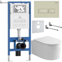 Roxen Royal Matt в комплекте с инсталляцией StounFix Dual Fresh 6 в 1 968222 (кнопка: пастель бежевый) Image #2