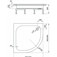 Deante Standard Plus II 90x90 KTU 031B Image #2