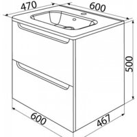 IDDIS Тумба с умывальником Edifice 60 EDI60W0i95K Image #9