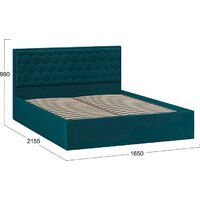 Трия Порто универсальная 1600 (велюр Confetti Izumrud) Image #3