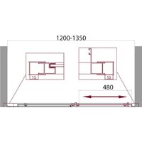 BelBagno UNIQUE-BF-1-120/135-C-Cr (прозрачное стекло) Image #5