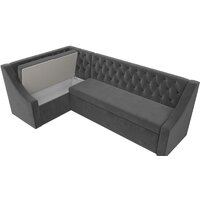 Лига диванов Мерлин левый 109428L (велюр, серый) Image #7