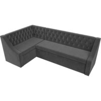 Лига диванов Мерлин левый 109428L (велюр, серый) Image #5