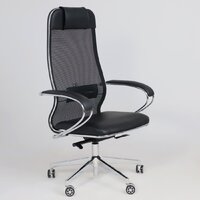 AksHome SynchroSit NL-SL1 (сетка/экокожа, черный) Image #3