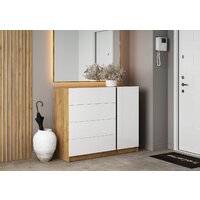 МК Стиль Бостон КМ-001 МДФ (дуб крафт золотой /глянцевый белый)