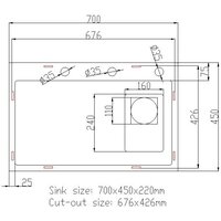 Кухонная мойка Stellar Decor S7045NB-A-D (нано черный, c доской) - Превью изображения №8 — Интернет-Магазин TECNO.BY