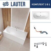 Lauter Ava 170 21208070 (с ножками и сифоном 21Y11022 белый) Image #1