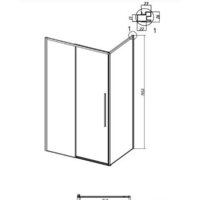Grossman Galaxy 80x195 200.K33.01.80.21.00 (черный матовый/стекло прозрачное) Image #9