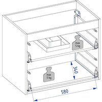 Lauter Тумба под умывальник Nelli 70 (бело-серый п/мат) Image #5