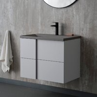 Lauter Тумба под умывальник Nelli 70 (бело-серый п/мат) Image #2