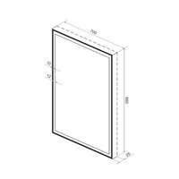 Wellsee Зеркало с фронтальной LED-подсветкой 7 Rays' Spectrum 172201300, 70 х 85 см (с сенсором и регулировкой яркости освещения) Image #9