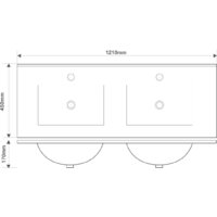 ЗОВ Тумба с умывальником Парма 120 P120LWP0MWMC1B-OL120 (белый матовый) Image #5