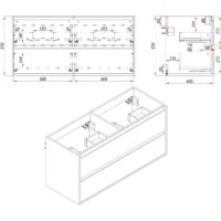 ЗОВ Тумба с умывальником Парма 120 P120LWP0MWMC1B-OL120 (белый матовый) Image #4