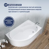 Ванна Lauter Geneva 170x105 2103170R (с каркасом и сифоном 21Y11021 матовый черный) - Превью изображения №5 — Интернет-Магазин TECNO.BY
