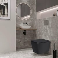 Унитаз подвесной Lauter Magdeburg 21103EC + WeltWasser Marberg 410 RD BL (черный матовый, с кнопкой смыва) - Превью изображения №11 — Интернет-Магазин TECNO.BY