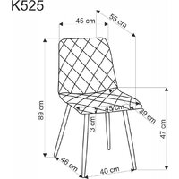 Стул Halmar K525 WDF (бежевый/натуральный) - Превью изображения №2 — Интернет-Магазин TECNO.BY