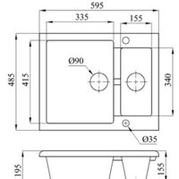БелЭворс Duet R (черный, без сифона) Image #2