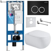 Roxen Titan в комплекте с инсталляцией StounFix Dual Fresh 6 в 1 967210 (кнопка: черная)