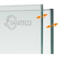 Saniteco Walk-In SN-W6TB90 (90x200, прозрачное стекло, черный профиль) Image #13