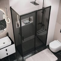 Grossman Style 100x100x195 120.K33.05.1010.21.10 (черный матовый/стекло тонированное) Image #10