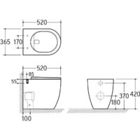 Roxen Antares в комплекте с инсталляцией Attach 5 в 1 967072 (кнопка: серый бетон) Image #7