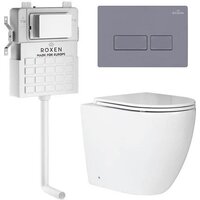 Roxen Antares в комплекте с инсталляцией Attach 5 в 1 967072 (кнопка: серый бетон)