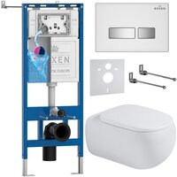 Roxen Titan в комплекте с инсталляцией StounFix Dual Fresh 6 в 1 967209 (кнопка: белая)