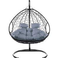 M-Group Для двоих 11450409 (черный ротанг/серая подушка) Image #2