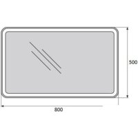BelBagno Зеркало SPC-MAR-500-800-LED-BTN Image #3