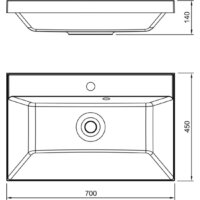 Умывальник Symbolite Asti 70x45 - Превью изображения №2 — Интернет-Магазин TECNO.BY