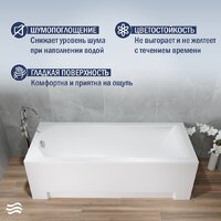 Lauter Amelia 170 21204070 (с каркасом, лицевым экраном белого цвета и сифоном 21Y11022 белый) Image #4