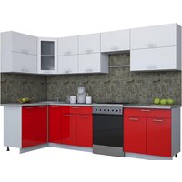 Интерлиния Мила Gloss 60-12x30 (белый/красный глянец)