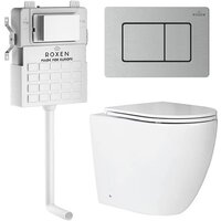 Roxen Antares в комплекте с инсталляцией Roxen Attach 5 в 1 968412 (кнопка: сатин)