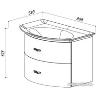 Belux Тумба с умывальником Версаль НП80-02 (белый) Image #3