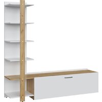 МК Стиль Techno TV-001 (дуб крафт золотой/белый)