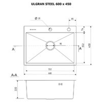 Ulgran Steel 60x45 (брашированная сталь) Image #3