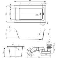Wellsee FreeDom 2.0 165x80 23300203R (встраиваемая ванна белый глянец, сифон-автомат матовый черный) Image #8