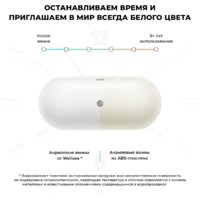 Wellsee Chic Riviera 149x78 23680404R (отдельностоящая ванна с подсветкой белый глянец, экран, ножки, сифон-автомат золото) Image #7