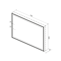 Wellsee Зеркало с фронтальной LED-подсветкой 7 Rays' Spectrum 172201270, 75 х 60 см (с сенсором и регулировкой яркости освещения) Image #9