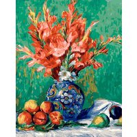 Белоснежка Ренуар. Натюрморт с цветами и фруктами 464-AS