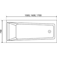 Ванна Lauter Versailles 150x75 21070050 (с каркасом, лицевым экраном и сифоном 21Y11030 хром) - Превью изображения №17 — Интернет-Магазин TECNO.BY