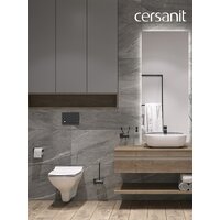 Унитаз подвесной Cersanit Carina New Clean On с инстал. Link Pro (с кнопкой Estetica 64112 черный/хром) - Превью изображения №15 — Интернет-Магазин TECNO.BY