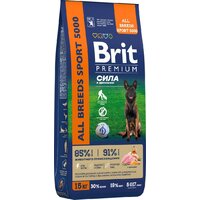 Brit Premium Dog Adult Sport 5000 с курицей 15 кг Image #2