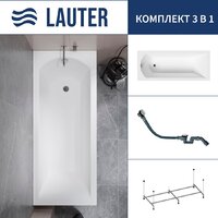 Lauter Amelia 170 21204070 (с каркасом и сифоном 21Y32002 белый)