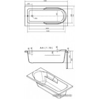 Cersanit Santana 150x70 (с ножками и экраном) Image #3