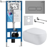 Roxen Titan в комплекте с инсталляцией StounFix Dual Fresh 6 в 1 967206 (кнопка: хром матовая)