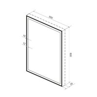 Wellsee Зеркало с фронтальной LED-подсветкой 7 Rays' Spectrum 172201240, 55 х 80 см (с сенсором и регулировкой яркости освещения) Image #9