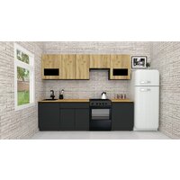 ВерсоМебель Эко-7 2.5 (дуб крафт золотой/антрацит/ст.золотистый дуб)